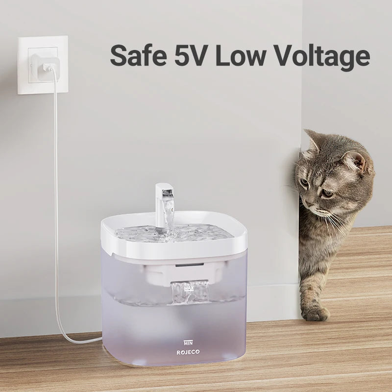 Fuente de agua para mascota y filtro de recirculación automático.