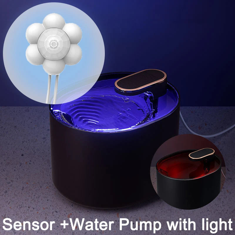 Dispensador de agua automático de 3L con luz LED, ultra silenciosa