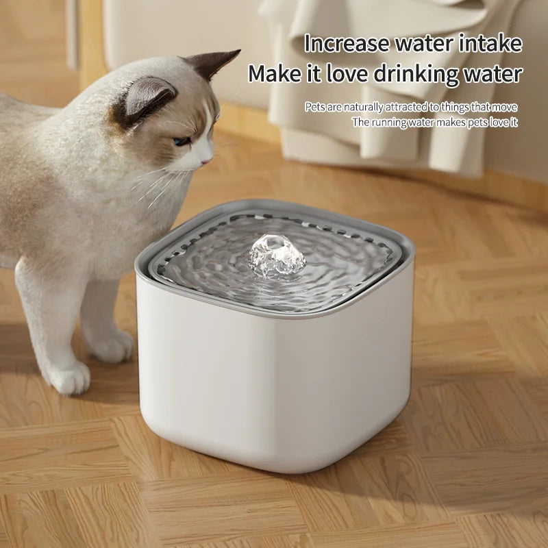 Fuente de agua para mascota y filtro de recirculación automático.