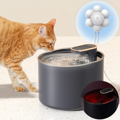 Dispensador de agua automático de 3L con luz LED, ultra silenciosa