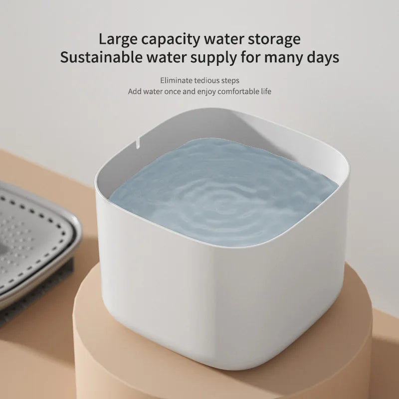 Fuente de agua para mascota y filtro de recirculación automático.