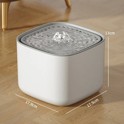 Fuente de agua para mascota y filtro de recirculación automático.