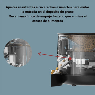 Dispensador automático de comida de 4L y Control inteligente.