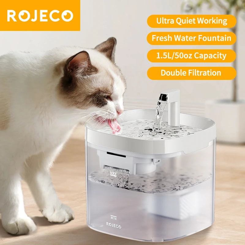 Fuente de agua para mascota y filtro de recirculación automático.