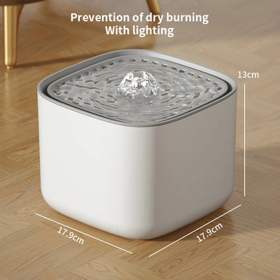 Fuente de agua para mascota y filtro de recirculación automático.