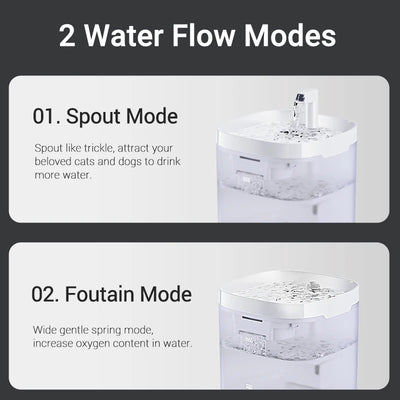 Fuente de agua para mascota y filtro de recirculación automático.
